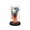 A, variant on Battery Operated Halloween Lanterns Glass Cloche with LED String Lights & Floral Bouquet - Cute Halloween Tabletop Decor Indoor, Wood Base Gift Set for Home, Mantel