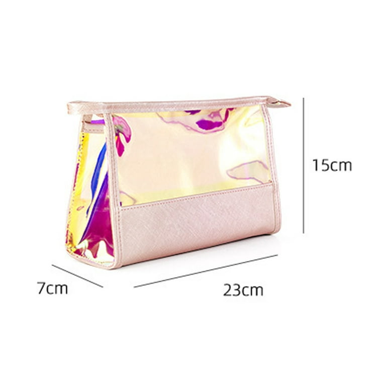 Beaupretty Holographic Makeup Bags Iridescent Zipper Pouch Iridescent  Makeup Pouches Iridescent Cosmetic Pouch Clear Makeup Bag Multi Function  Travel