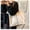 White, variant on Korean Edition Simple Canvas Handbag Fashionable Spliced Color Contrast ShoulderBag Large Capacity Casual Commuting CrossbodyBag