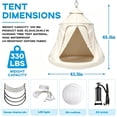 thumbnail image 6 of X-Shaped Hammock Chair Stand with Swing Chair, Hanging Tree Tent with Swing Stand for Indoor Outdoor, 330lbs Weight Capacity, White, 6 of 8