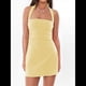 thumbnail image 5 of Vestido Corto Ajustado con Cuello Halter, Espalda Descubierta y Fruncido para Mujer, para Fiestas de y Clubes Nocturnos. Amarillo S, 5 of 9