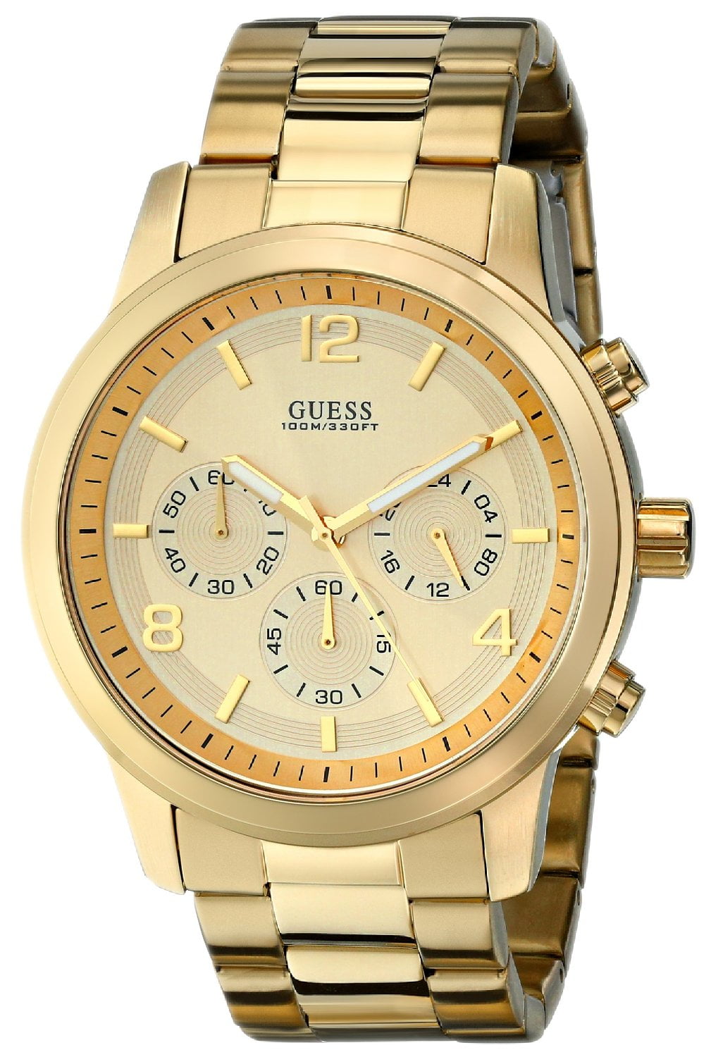 guess chronograph gold