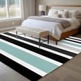 thumbnail image 5 of Abstract Stripe Area&nbsp;Rug 6x9ft Classic Green Black Lines Art Non-Slip&nbsp;Washable Square&nbsp;Rugs Soft Felt Indoor Floor Mat for Bedroom Kitchen Living Room Bathroom, 5 of 9