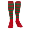 thumbnail image 2 of MK Socks Baseball Softball Candy Cane Stripes Christmas Knee high Socks - Red Green (XS), 2 of 2