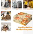 thumbnail image 6 of Autumn Season Pumpkin Throw Blanket Fall Leaf Maple Wheat Harvest Fall Decor Beige Blanket Cozy Soft Lightweight Flannel Plush Blankets for Bed Couch Living Room Sofa Chair,60x80 Inch, 6 of 6