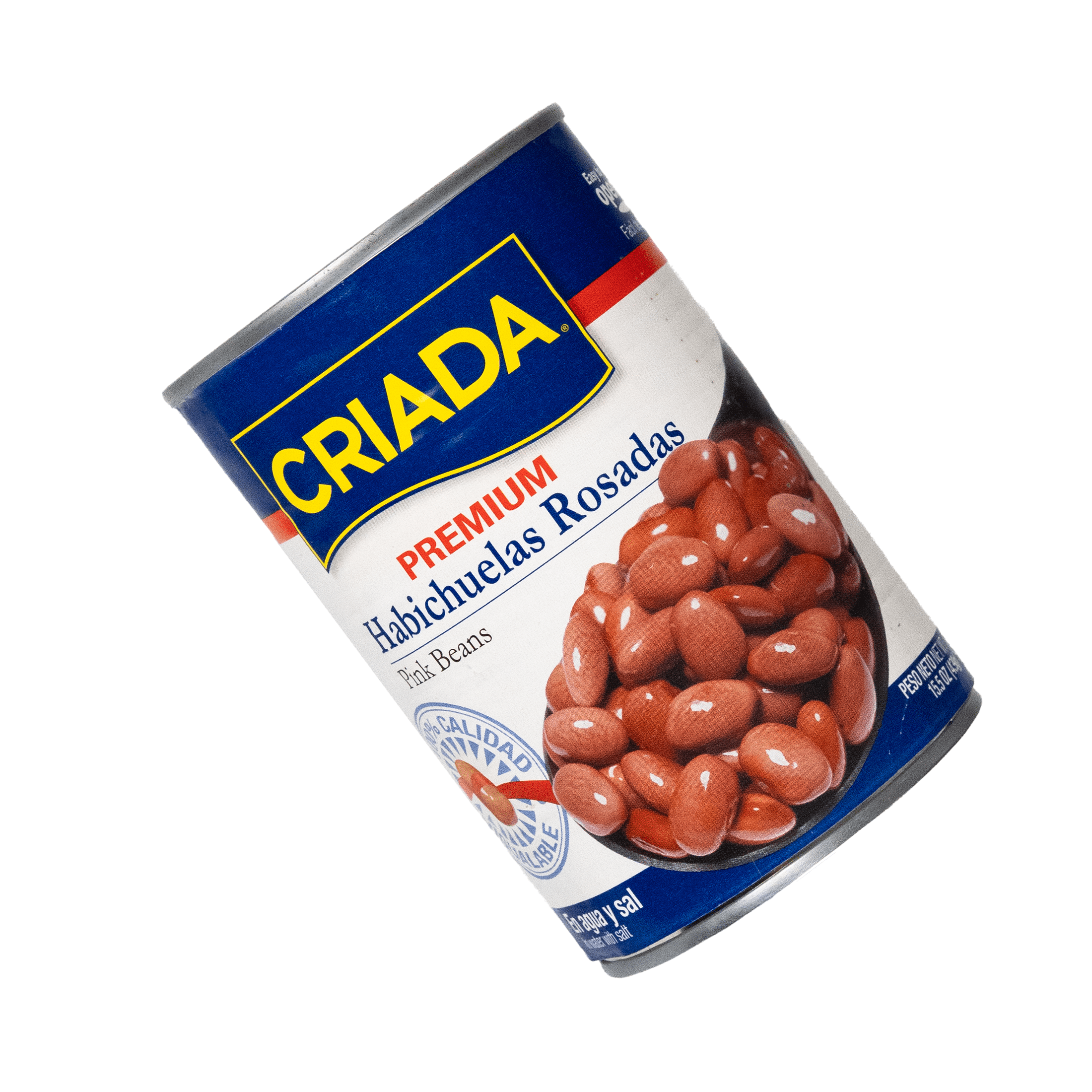 Criada Premium Canned Pink Beans, Water with Salt, 15.5oz, Gluten Free, Shelf Stable, Aluminum Can