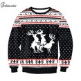 thumbnail image 2 of Sudadera con cuello redondo de gran tamaño para hombre y mujer, jerséis de pareja, ropa de calle Harajuku, chándal de Navidad feo, 2 of 4