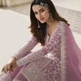 thumbnail image 3 of Party Wear Pakistani Designer Sewn Shalwar Kameez Suits Indian Plazzo Outfits ( Lavender, S - 38 ), 3 of 6