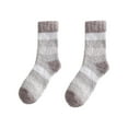 thumbnail image 2 of OVBMPZD Fuzzy Women Socks Thermal Beige Crew Soft Dance Fall Winter Socks Running Socks Womens, 2 of 3