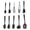 Black, variant on Uxcell Kitchen Utensil Set - 10 in 1 Silicone Cooking Utensils for Nonstick Cookware Black