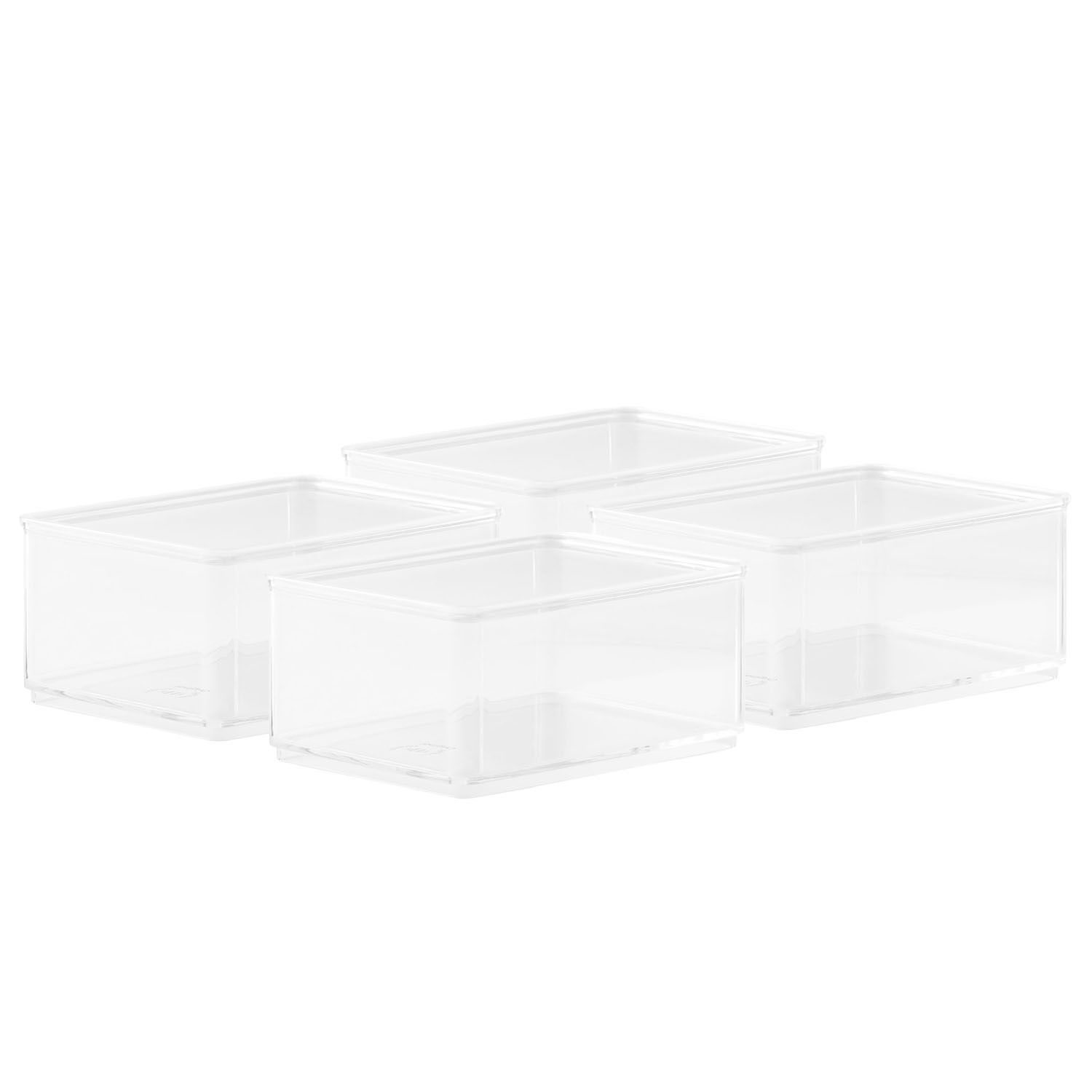 The Home Edit Medium Clear Storage Bin Inserts, 4 Pack, 6.24" x 4.68" x 2.95" - image 2 of 7