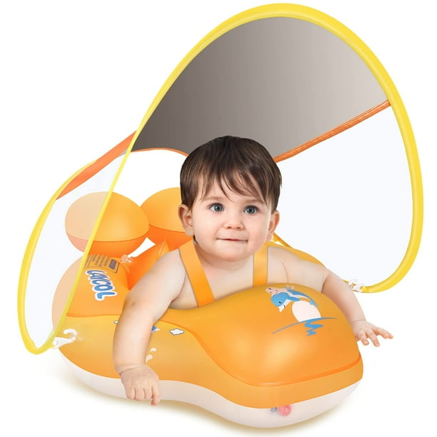 Baby Pool Float LAYCOL con toldo de protección solar UPF50+