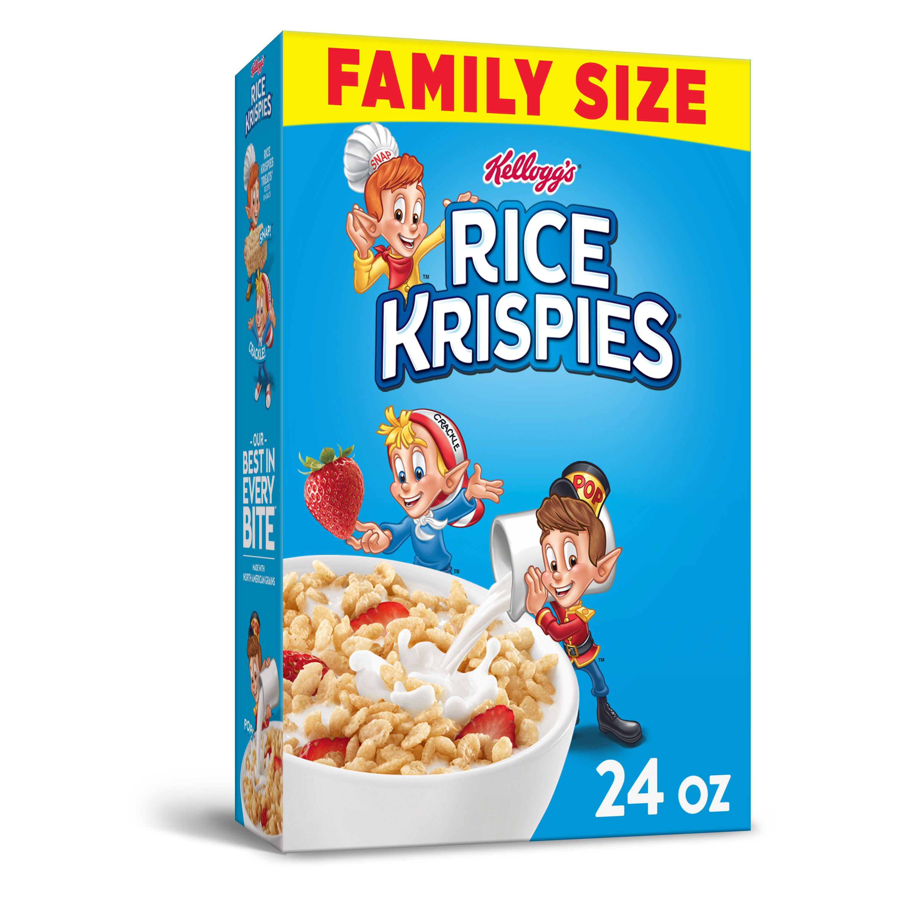 Kellogg's Rice Krispies Breakfast Cereal, Original, 24 Oz, Box ...
