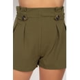 thumbnail image 4 of Button Tab High Rise Paperbag Shorts, 4 of 25