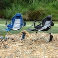 thumbnail image 4 of SUNSPIRE Oversized Hammock Chair with Footrest 2-Pack Portable Folding Rocking Camp Chair with Cup Holder for Outdoor Beach Sports Fishing Black, 4 of 10
