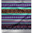 thumbnail image 1 of Soimoi Poly Georgette Fabric Stripe & Paisley Decorative Printed Craft Fabric by The Yard 42 Inch Wide, 1 of 3