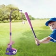 thumbnail image 4 of IMENGL 4 In 1 Tee Set For Kids 3 5 Hanging Tee 2 Retractable Bat Batting Tee Pitching Machine For Toddlers Kid With Baseball Gloves Ground Stakes For Stabi Cloak with Hood Men,Adult Skeleton,Alien G, 4 of 5