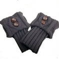 thumbnail image 2 of LNGOOR Women Leg Warmers Knitted Short Knee Winter Trim Boot Cuffs Toppers, 2 of 6