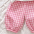 thumbnail image 5 of TOWED22 Toddler Baby Girl Fall Outfit Fruit Print Shirt and Gingham Plaid Pants Set Cute 2 Piece Winter Clothes(Pink,18-24 M), 5 of 5