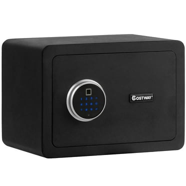 Costway Biometric Lock Standalone Safes, 16.11 in * 12.97 in * 12.18 in Steel Black, 24.5 lbs