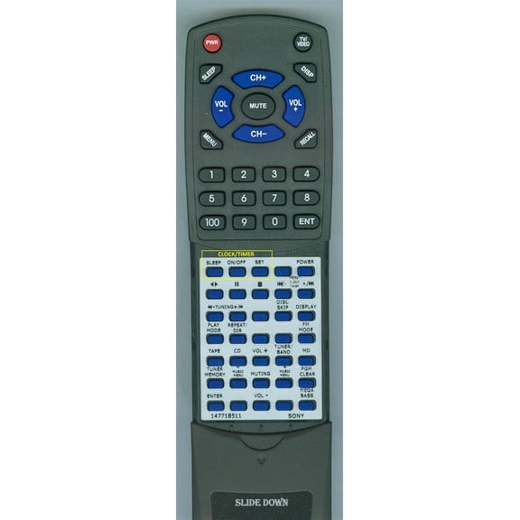 Replacement Remote for SONY 1-477-185-11, CMTEP707, HCDEP707, RM-SEP707