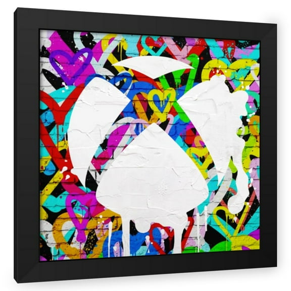 Stephen Chambers 20x20 Black Modern Wood Framed Wall Art Titled - Love Xbox