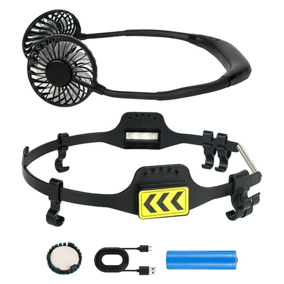 figatia Personal Hard Hat Cooling Fan Adjustable with Night Light for Indoor/Outdoor