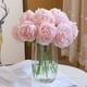 thumbnail image 2 of XmhyTop Ramo de 2 piezas, 10 peonías artificiales en total, flores de seda, hojas para decoración del hogar, oficina, boda, fiesta, bar (rosa roja), 2 of 5