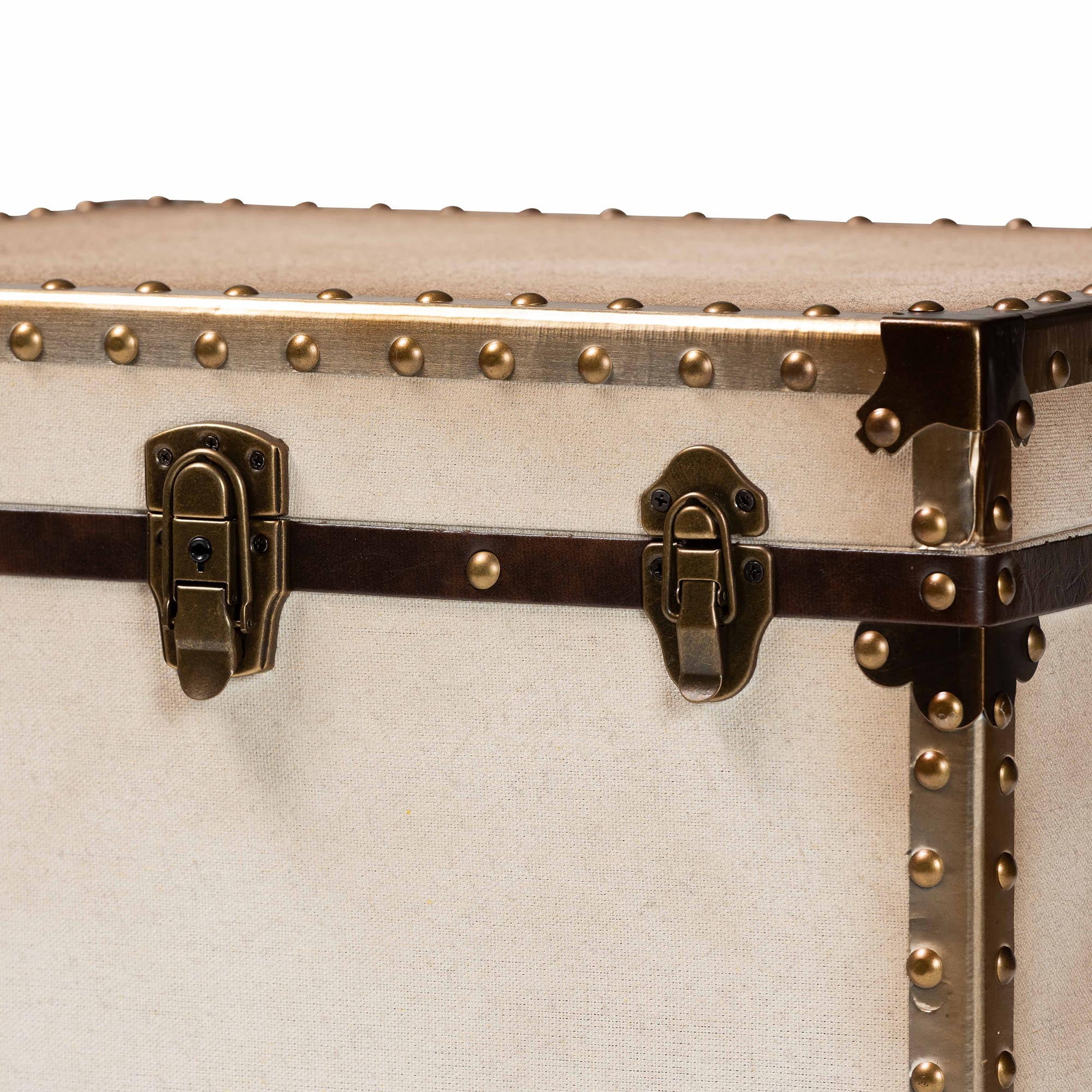 Baxton Studio Laura Vintage Trunk, Bronze