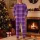 thumbnail image 1 of Pijama navideño para hombre, blusa y pantalones con estampado navideño a cuadros., 1 of 5