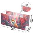 thumbnail image 3 of Fox Flowers Floral Pencil Pen Cosmetic Holder Cup Makeup Brush Holder Desk Accessories Holder Acrylic Organizer for Office School Home, 3 of 7