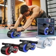thumbnail image 1 of Rodillo automático para ruedas abdominales - Entrenador abdominal de doble rueda con sistema de frenos inteligentes, material ABS, 24,5x14,5x12cm para fuerza en core, brazos, pecho y espalda, 1 of 2
