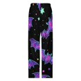 thumbnail image 4 of Cute Bat And Moon Pattern-1 Pajama Pants Loose Pajamas Female Breathable Home Trousers Leisure Sleeping Pants Large Size, 4 of 6