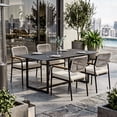 thumbnail image 3 of Patio Dining Chairs Set of 4, Wicker Outdoor Chairs for All Weather, Rattan Dining Chairs with Removable Cushions for Deck, Garden or Indoor Use, Beige, 3 of 13