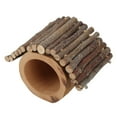 thumbnail image 2 of Túnel de madera para hámster con techo para mascotas pequeñas, hecho de madera de manzano natural., 2 of 14