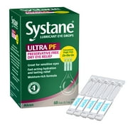 Systane Ultra Preservative Free Eye Lubricant Drops for Dry Eyes, 60 Count Vials