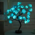 thumbnail image 3 of CAROOTU LED Lamp Rose Flower Tree Shape Battery Powered Decorative LED Table Lights Parties Xmas Wedding, 3 of 7