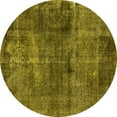 thumbnail image 1 of Ahgly Company Indoor Round Oriental Yellow Industrial Area Rugs, 6' Round, 1 of 4