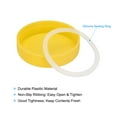 thumbnail image 4 of Mason Jar Lids, 10 pack Plastic Storage Lids with 10pcs Silicone Ring, Regular Mouth (Yellow), 4 of 6