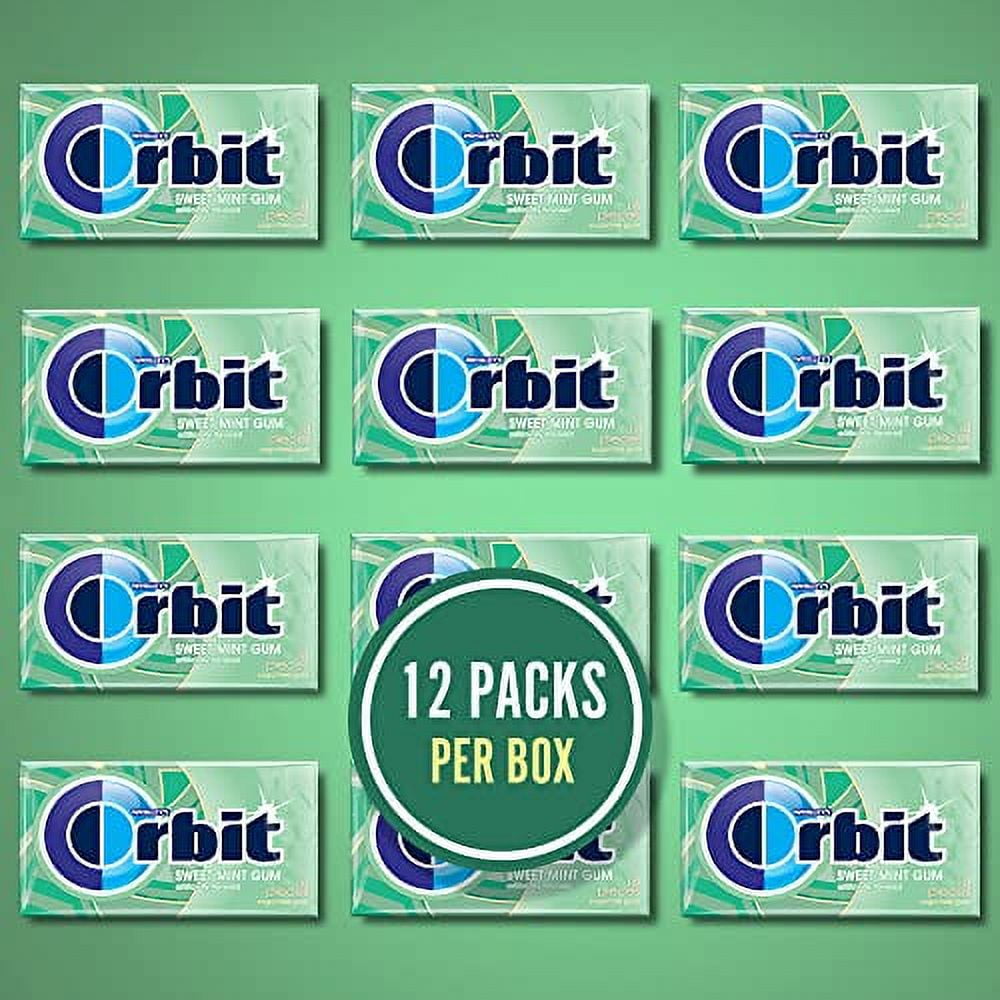 ORBIT Sweet Mint Sugar Free Chewing Gum, 14 count , (Pack of 12)
