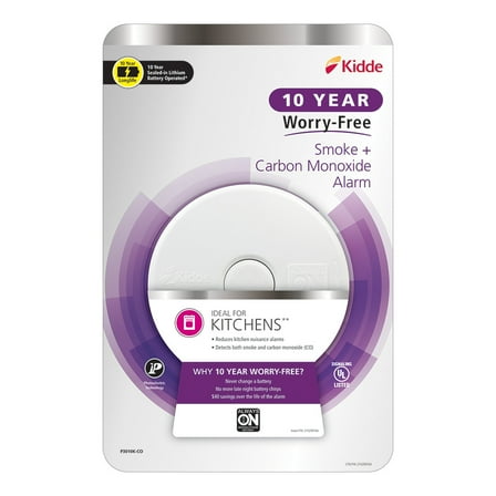 Kidde Kitchen Combination Smoke Carbon Monoxide Alarm 10-Year Lithium Battery