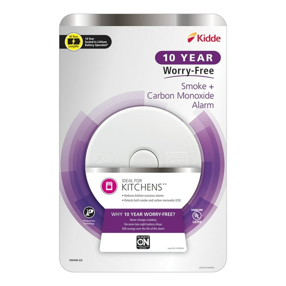 Kidde Kitchen Combination Smoke Carbon Monoxide Alarm 10-Year Lithium Battery