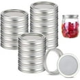 thumbnail image 1 of 24Set Regular Mouth Canning Lids Bands Split-Type for Mason Jar Canning Lids 70mm, 1 of 7