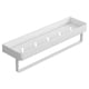 thumbnail image 1 of Estantes de baño de aluminio con espacio blanco, estante de un solo nivel, estantería de champú Afortunado Sencillez, 1 of 5