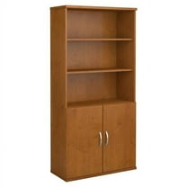 Series C 36W 5 Shelf Bookcase with Doors in Natural Cherry - Engineered Wood