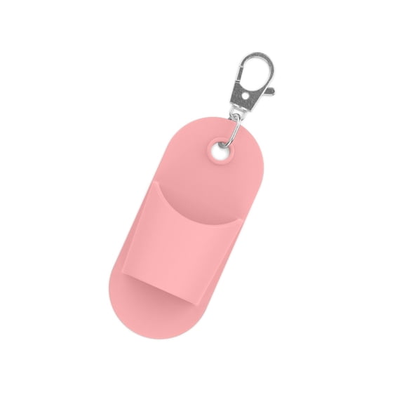 Necvior Adjustable Rubber Lip Balm Holder Keychain Multipurpose Cosmetic Clip Women