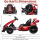 thumbnail image 2 of Historyli Kart eléctrico de 24 V,potente kart de drifting,asiento ajustable,velocidad de 13 km/h,luces LED,juguete para exteriores para niños de 6 a 15 años,color rojo., 2 of 6