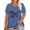 Blue, variant on Womens Casual Tops Round Neck Comfortable Stylish Beach Essentials for Women,Black,L
