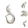 thumbnail image 6 of Esquirla Art Ceramic Statue Sculpture Unique Figurine Home Table Decoration Home Decor for Dining Room Office Porch Party Shelf White argent, 6 of 8