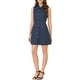 thumbnail image 5 of Vestido sin mangas con cinturón de lunares para mujer Chic M azul oscuro, 5 of 6